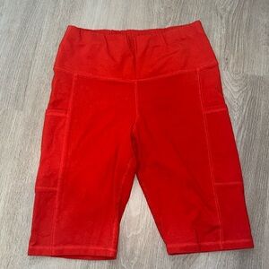 New York and Company Red Medium Bike Short